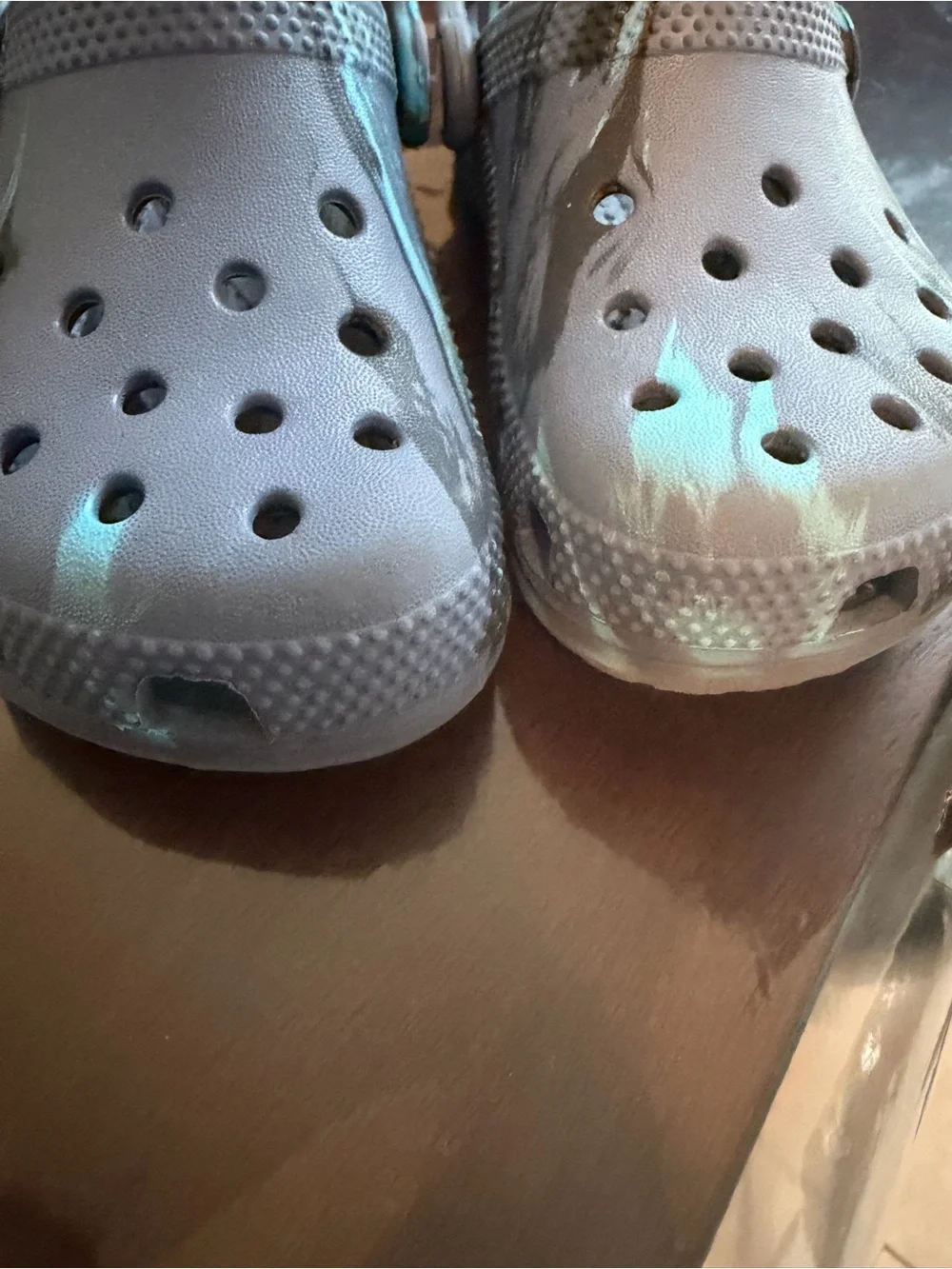 Kids Crocs - Light Blue Marble